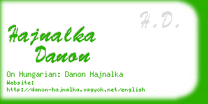 hajnalka danon business card